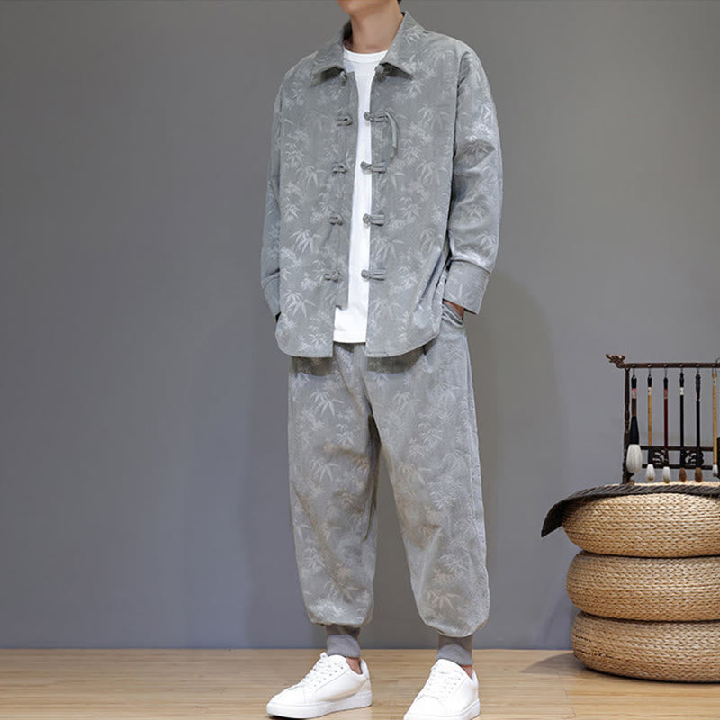 Insulating Cotton Corduroy Men's Meditation and Tai Chi Set