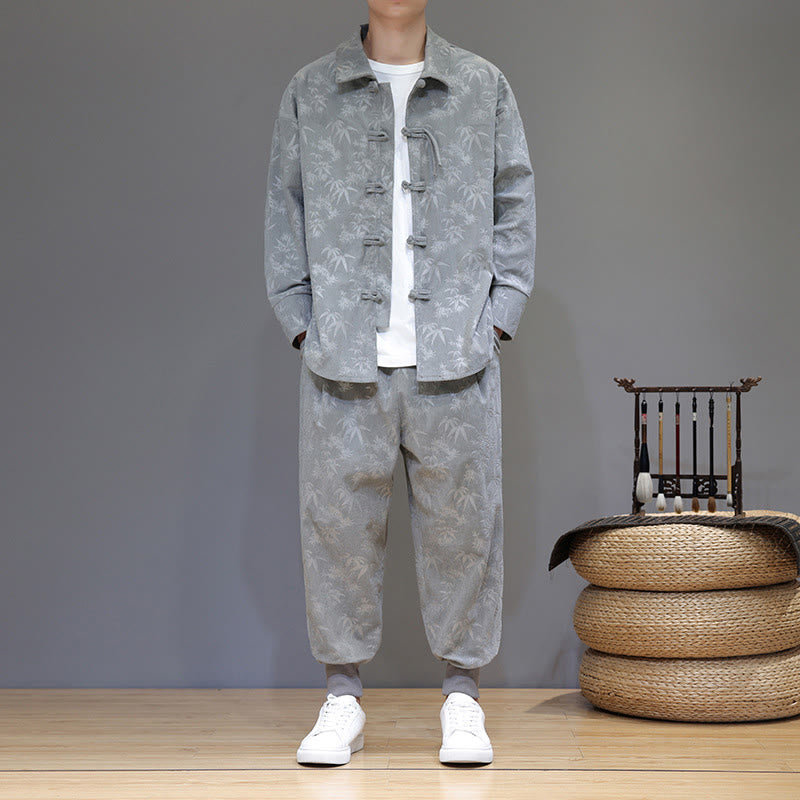 Insulating Cotton Corduroy Men's Meditation and Tai Chi Set
