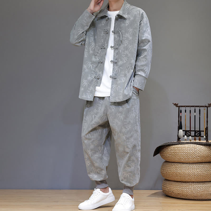 Insulating Cotton Corduroy Men's Meditation and Tai Chi Set