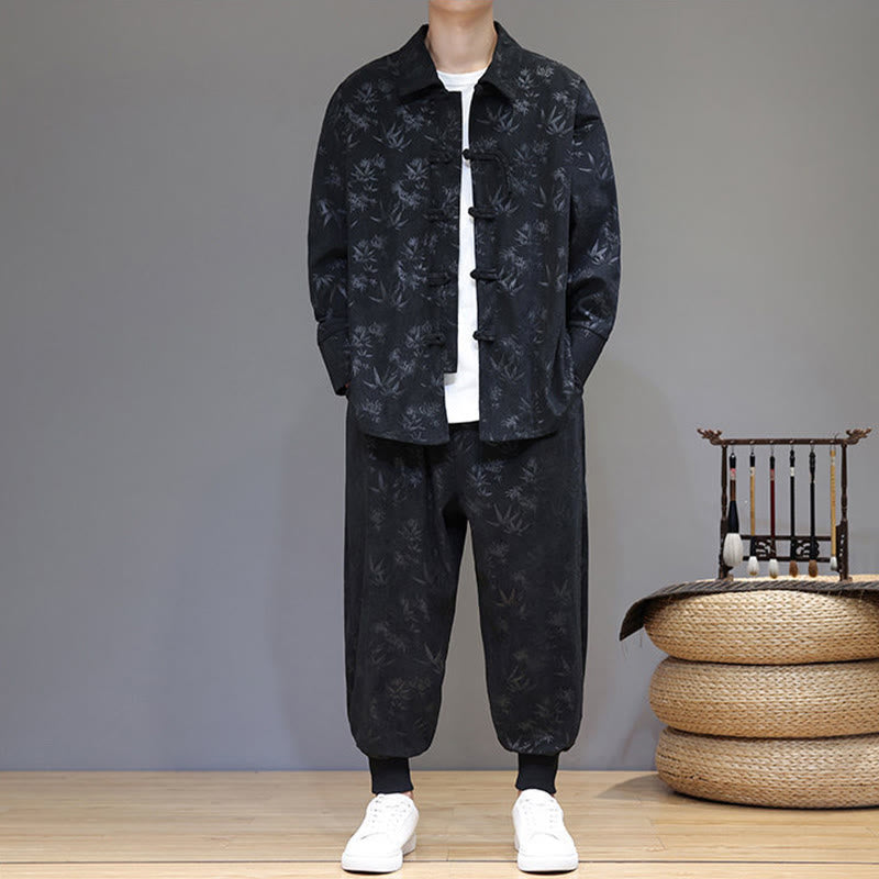 Insulating Cotton Corduroy Men's Meditation and Tai Chi Set