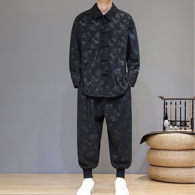 Insulating Cotton Corduroy Men's Meditation and Tai Chi Set