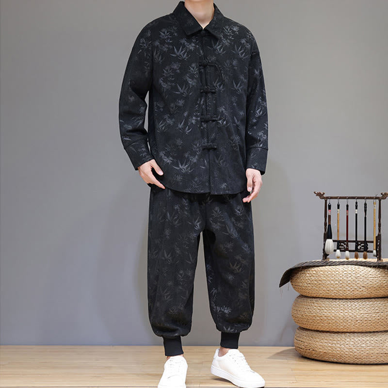 Insulating Cotton Corduroy Men's Meditation and Tai Chi Set