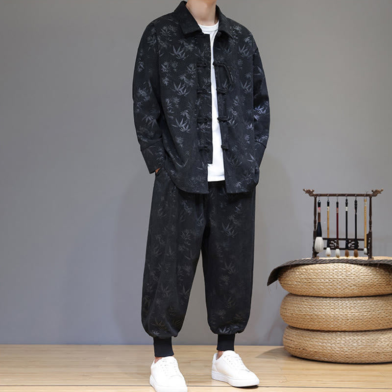 Insulating Cotton Corduroy Men's Meditation and Tai Chi Set