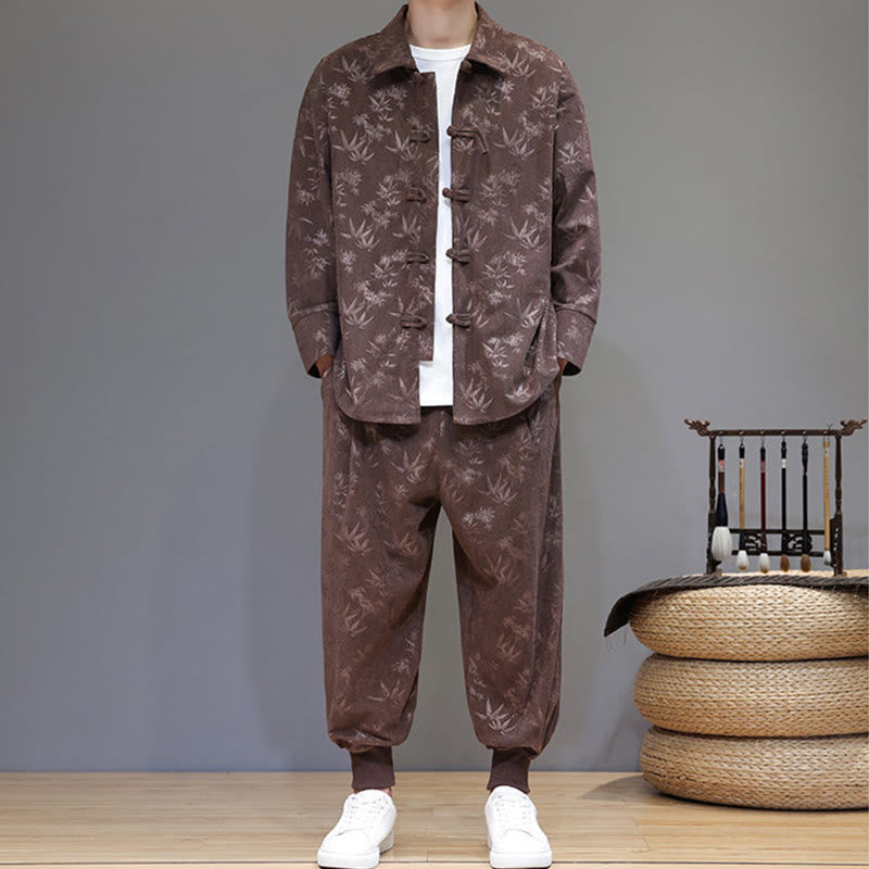 Insulating Cotton Corduroy Men's Meditation and Tai Chi Set
