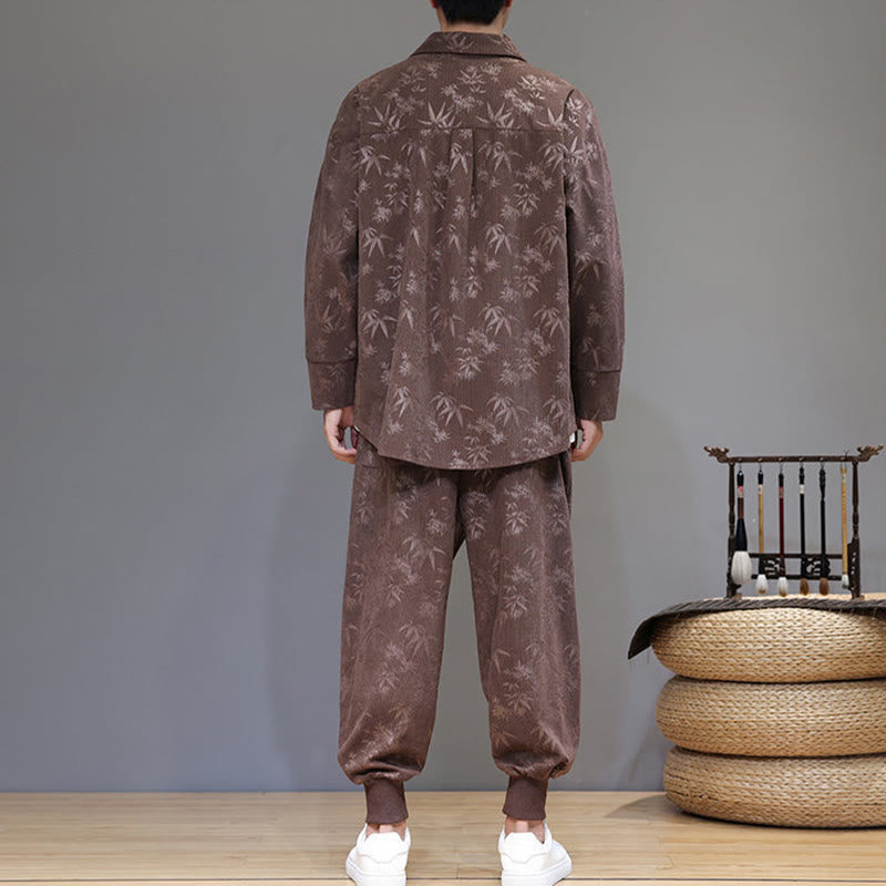 Insulating Cotton Corduroy Men's Meditation and Tai Chi Set