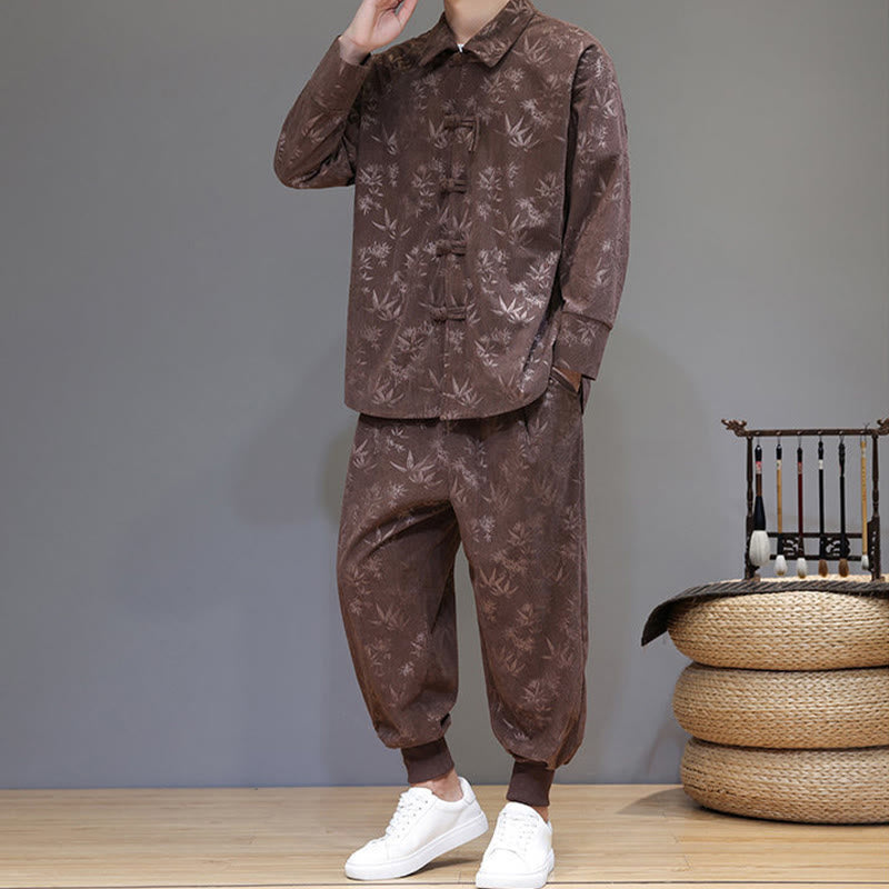 Insulating Cotton Corduroy Men's Meditation and Tai Chi Set
