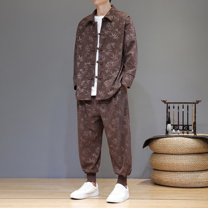 Insulating Cotton Corduroy Men's Meditation and Tai Chi Set