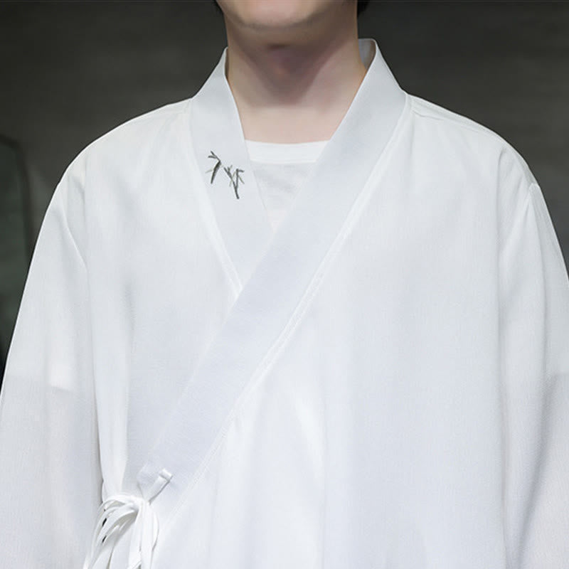 Breathable Cotton Bamboo-Embroidered Kimono Meditation Set
