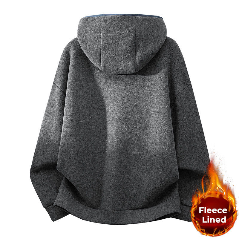 Structured Fleece-Lined Cotton Mindful Movement Hoodie