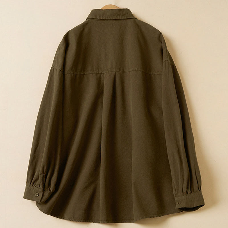 Tactile Cotton Stand-Collar Meditation Shirt