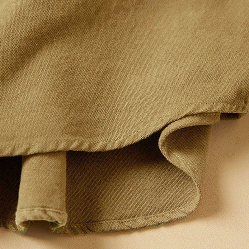 Tactile Cotton Stand-Collar Meditation Shirt