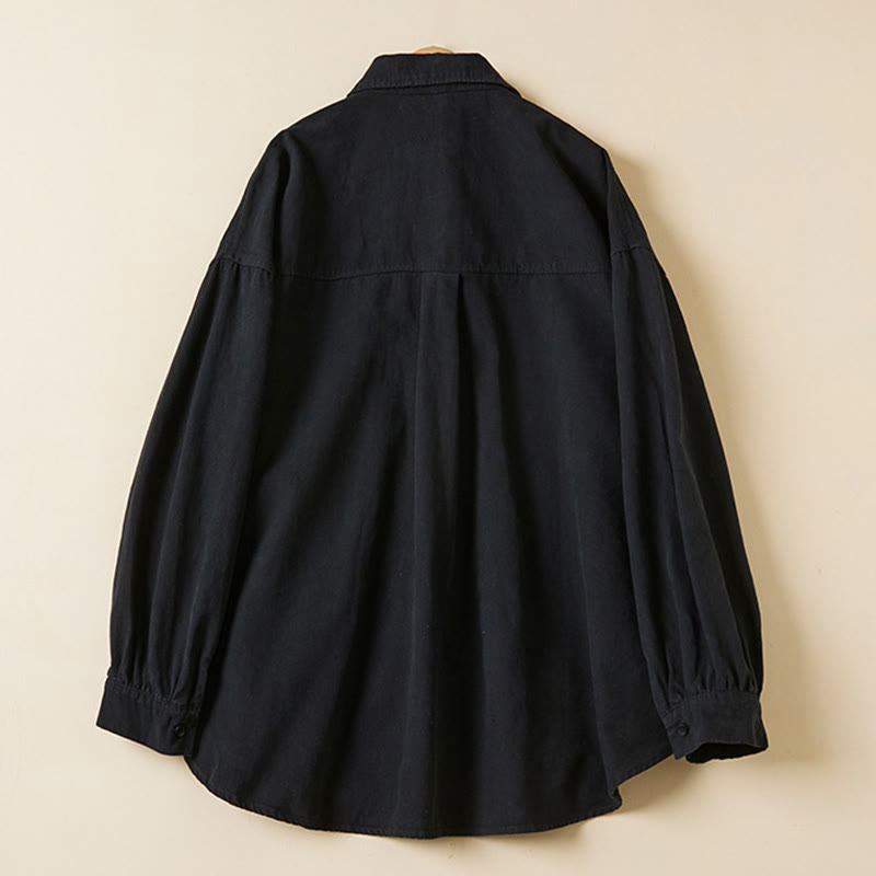 Tactile Cotton Stand-Collar Meditation Shirt