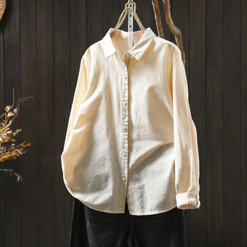 Tactile Cotton Stand-Collar Daily Grounding Shirt