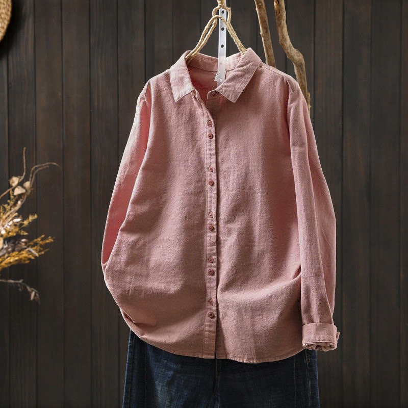 Tactile Cotton Stand-Collar Daily Grounding Shirt