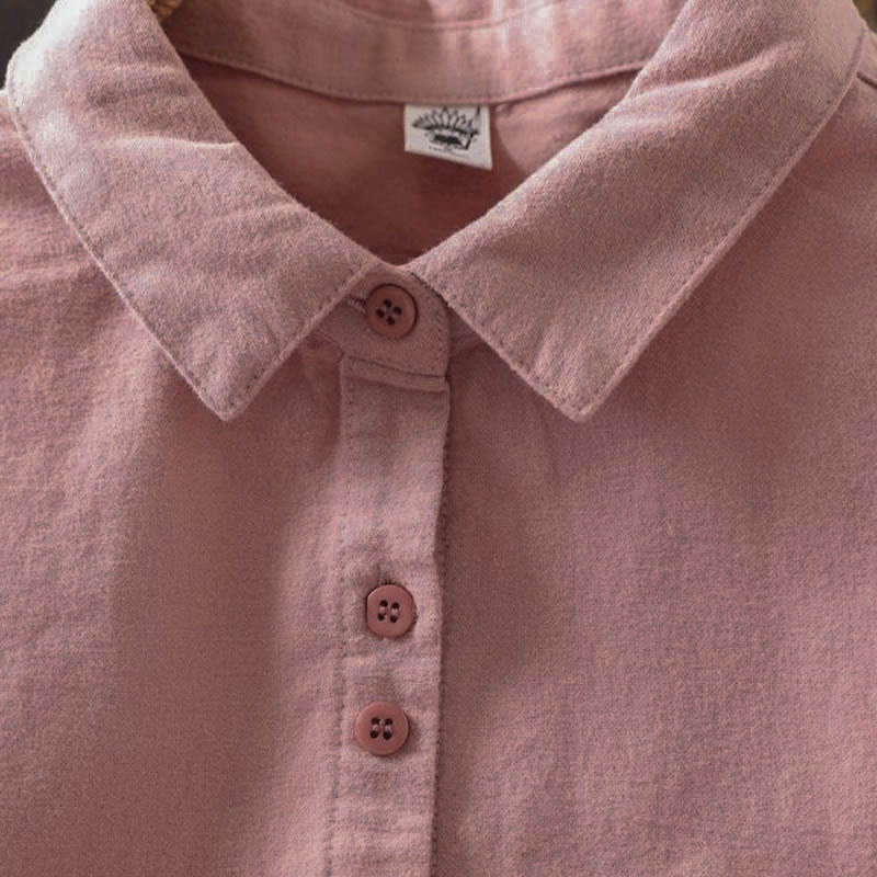 Tactile Cotton Stand-Collar Daily Grounding Shirt