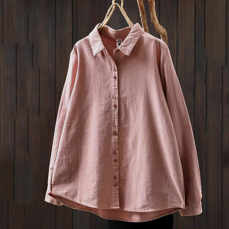 Tactile Cotton Stand-Collar Daily Grounding Shirt