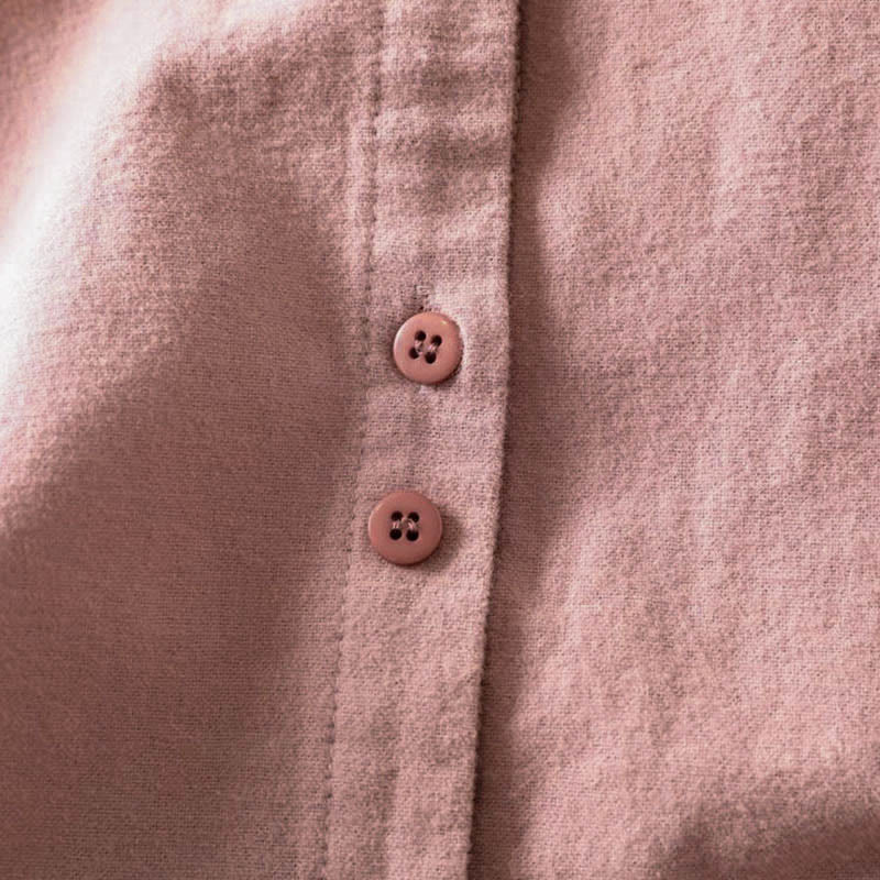 Tactile Cotton Stand-Collar Daily Grounding Shirt