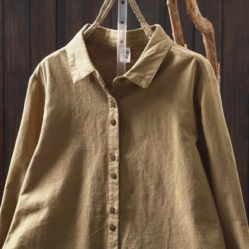 Tactile Cotton Stand-Collar Daily Grounding Shirt