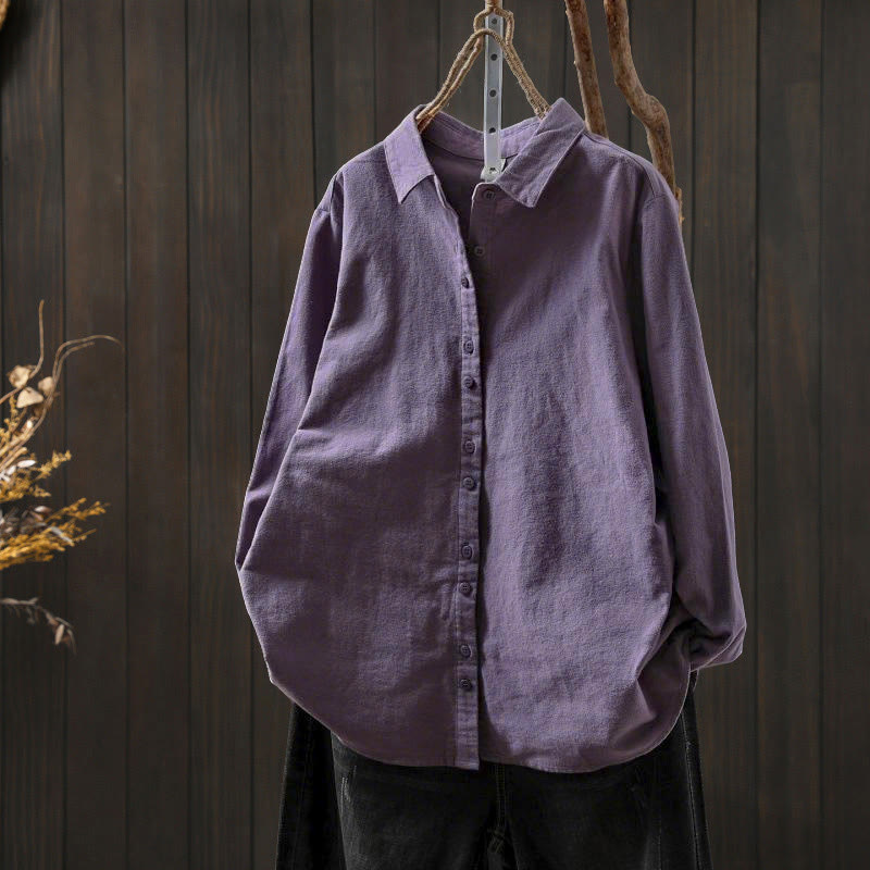 Tactile Cotton Stand-Collar Daily Grounding Shirt