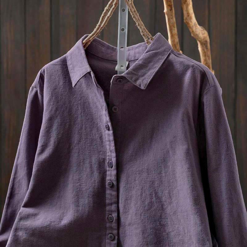 Tactile Cotton Stand-Collar Daily Grounding Shirt