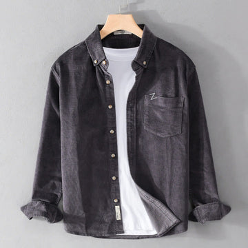 Textured Corduroy Slim-Fit Mindful Layering Men's Jacket