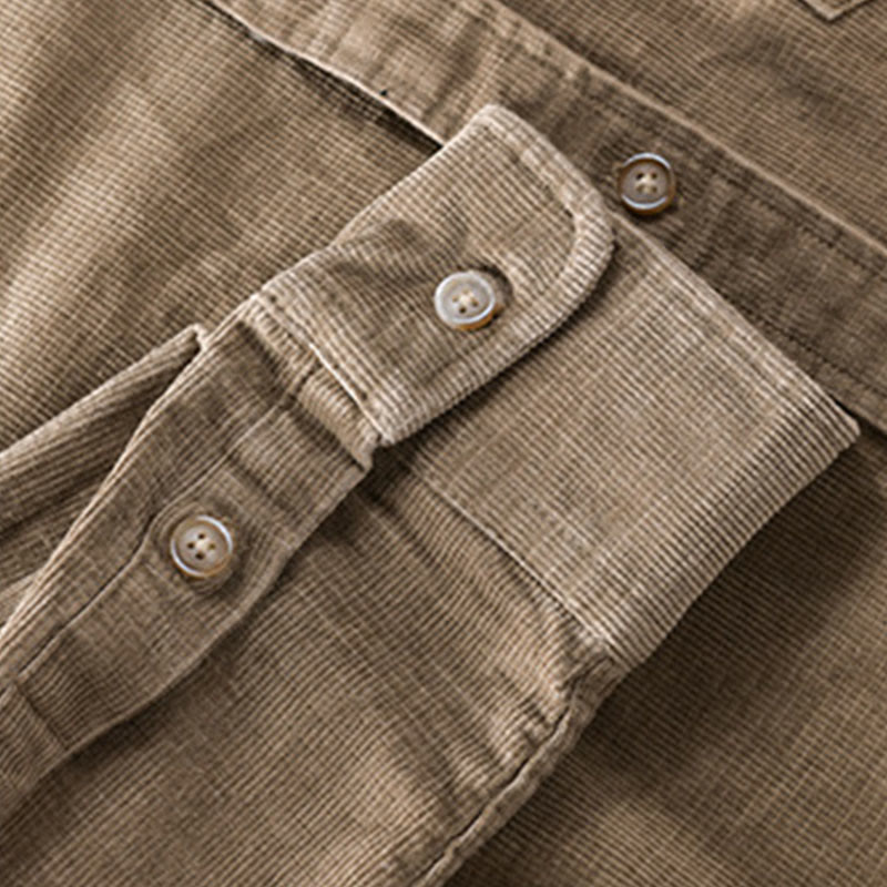 Textured Corduroy Slim-Fit Mindful Layering Men's Jacket