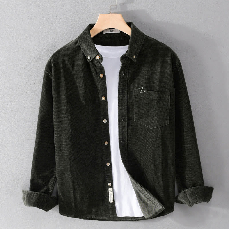 Textured Corduroy Slim-Fit Mindful Layering Men's Jacket
