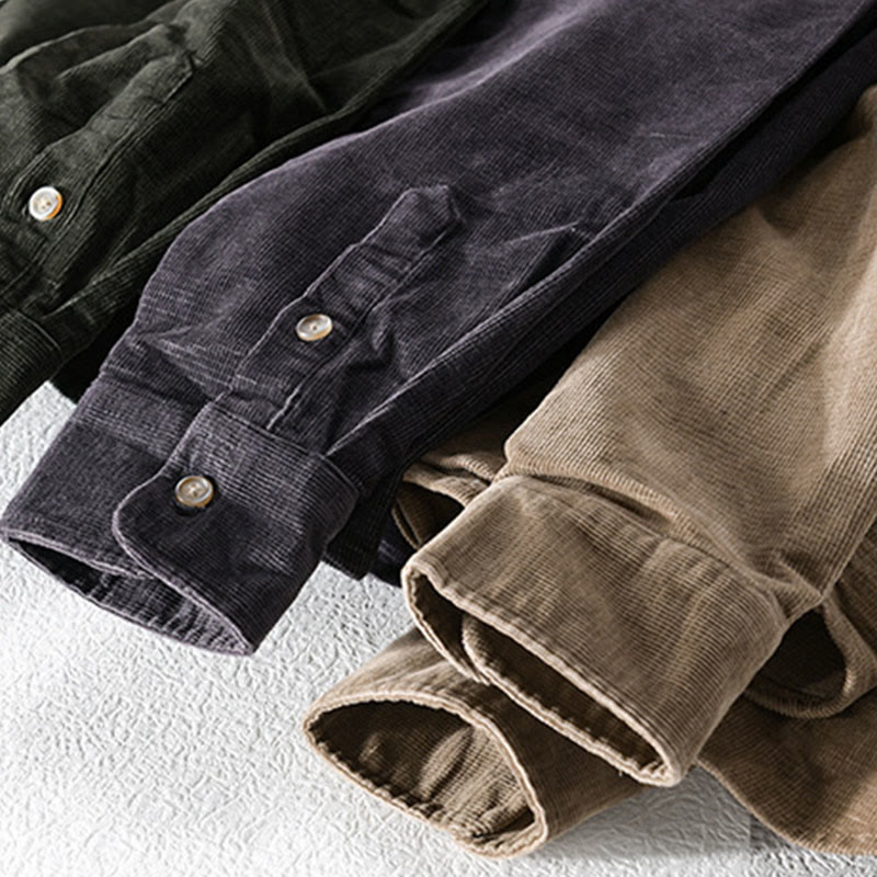 Textured Corduroy Slim-Fit Mindful Layering Men's Jacket