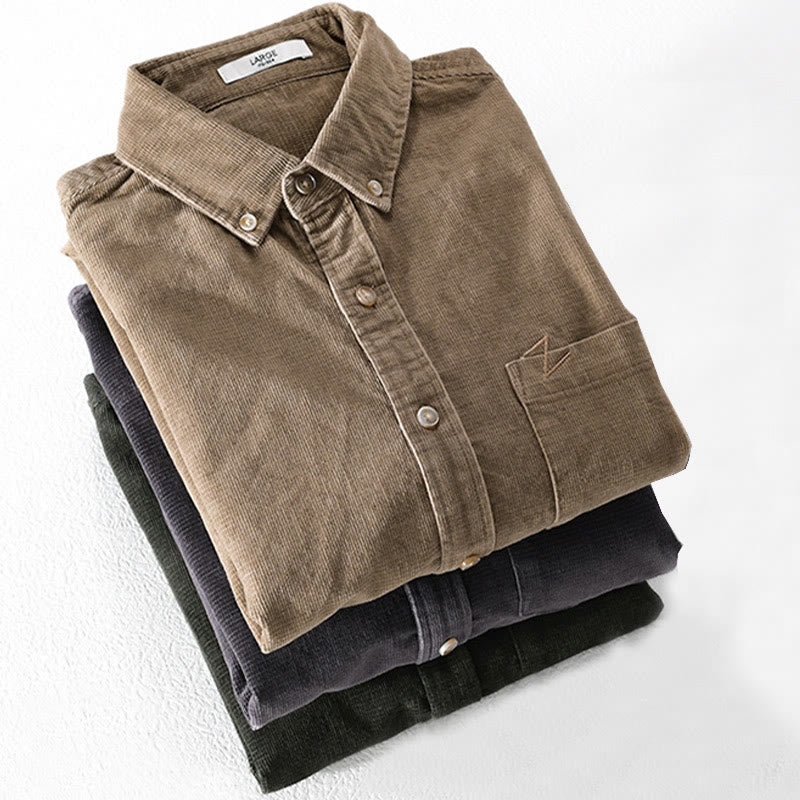 Textured Corduroy Slim-Fit Mindful Layering Men's Jacket