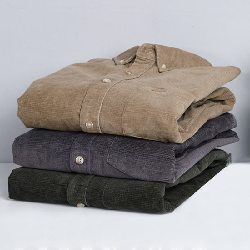 Textured Corduroy Slim-Fit Mindful Layering Men's Jacket