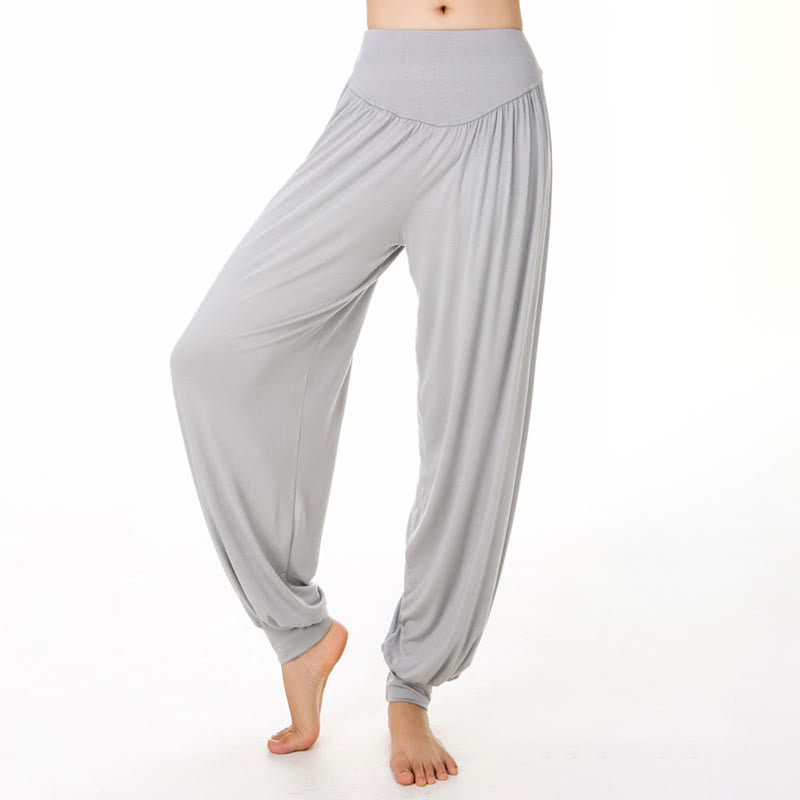 Plain Color Loose Modal Yoga Dance Harem Pants