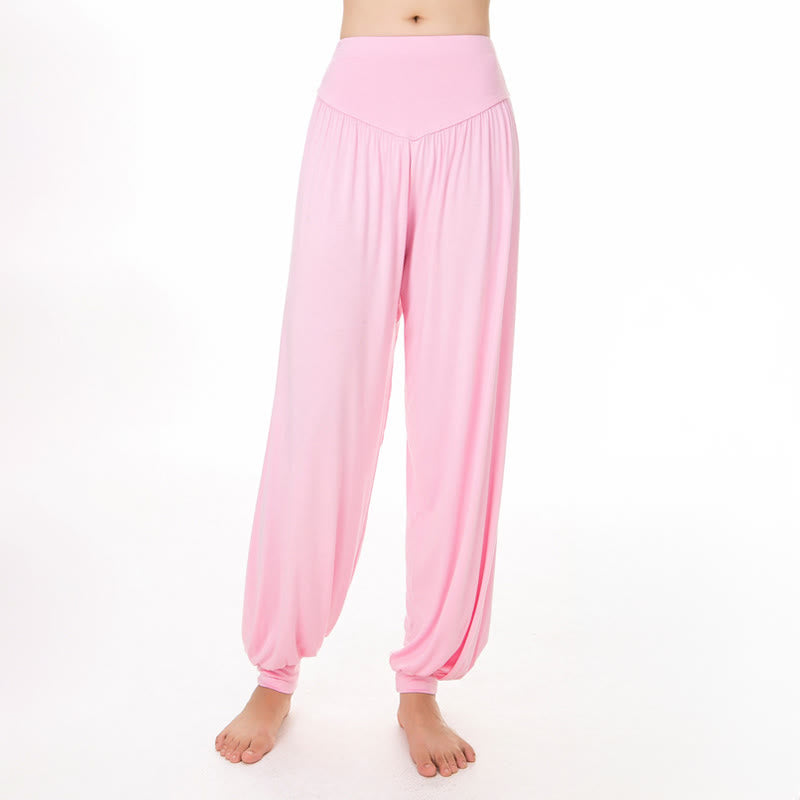 Plain Color Loose Modal Yoga Dance Harem Pants