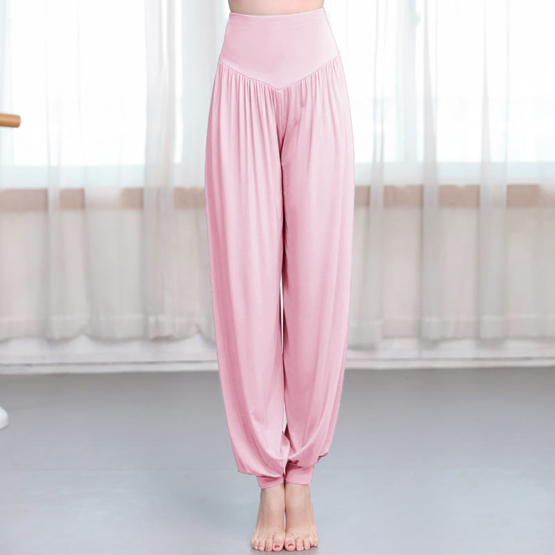 Plain Color Loose Modal Yoga Dance Harem Pants