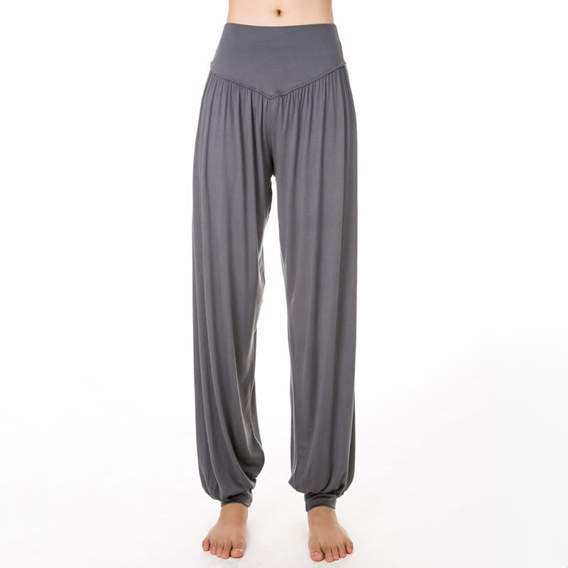Plain Color Loose Modal Yoga Dance Harem Pants