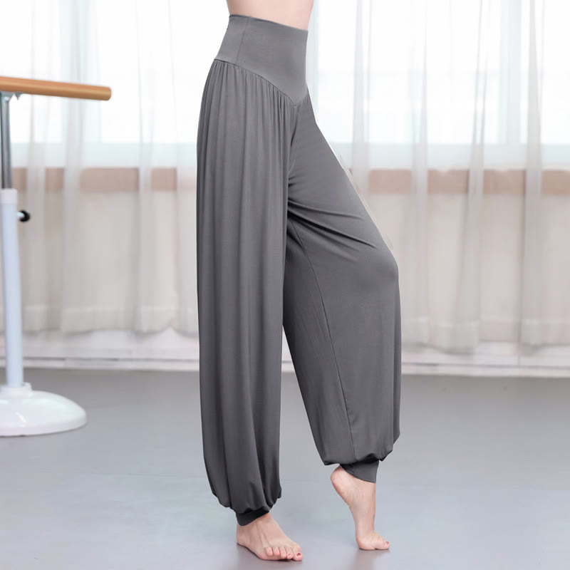 Plain Color Loose Modal Yoga Dance Harem Pants