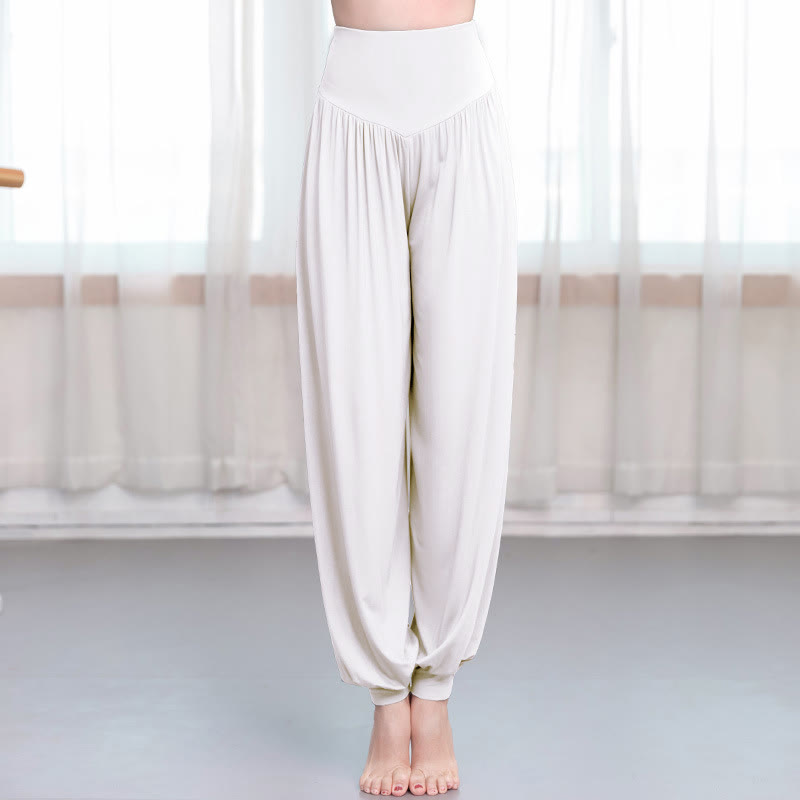 Plain Color Loose Modal Yoga Dance Harem Pants