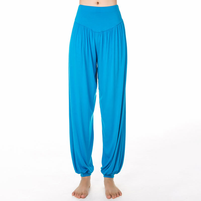 Plain Color Loose Modal Yoga Dance Harem Pants