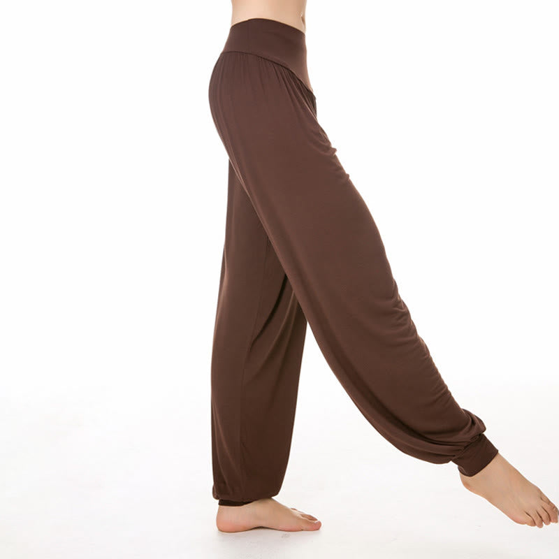 Plain Color Loose Modal Yoga Dance Harem Pants