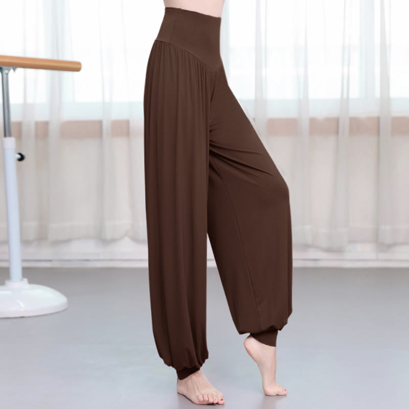 Plain Color Loose Modal Yoga Dance Harem Pants