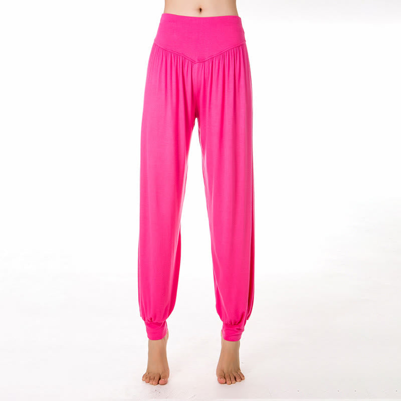 Plain Color Loose Modal Yoga Dance Harem Pants