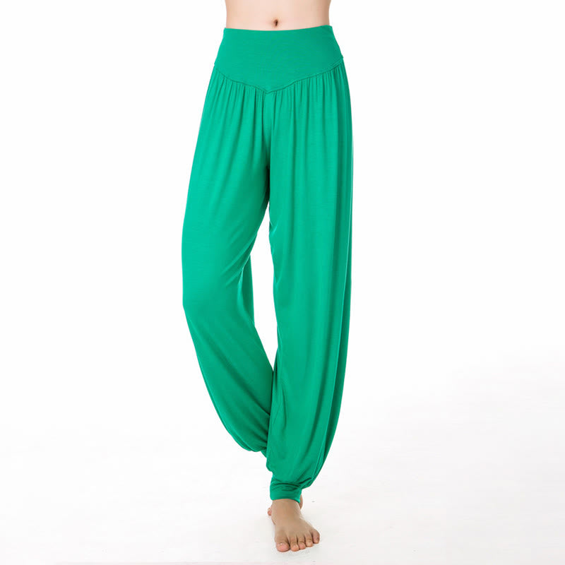 Plain Color Loose Modal Yoga Dance Harem Pants
