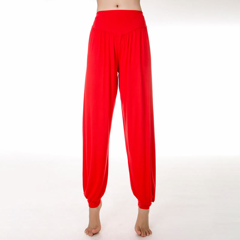 Plain Color Loose Modal Yoga Dance Harem Pants