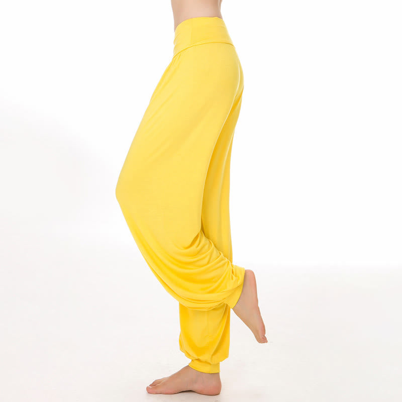 Plain Color Loose Modal Yoga Dance Harem Pants