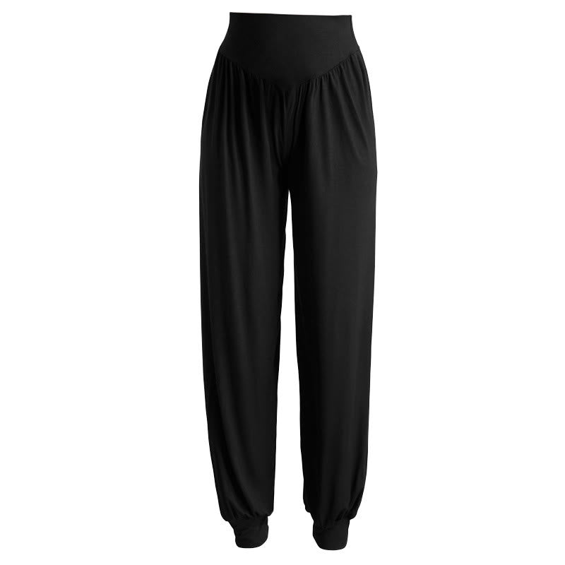 Plain Color Loose Modal Yoga Dance Harem Pants