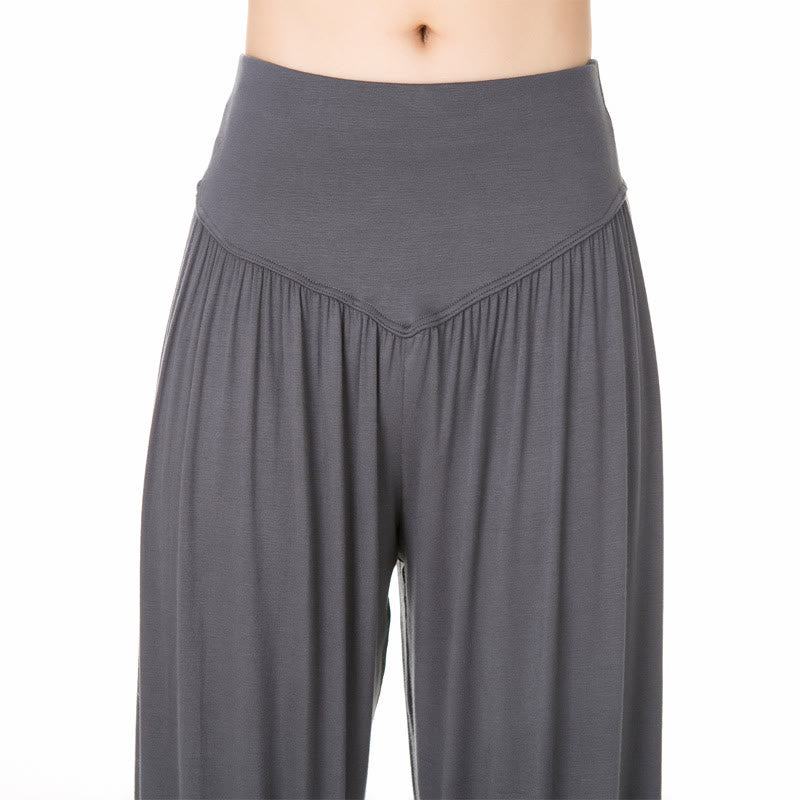 Plain Color Loose Modal Yoga Dance Harem Pants