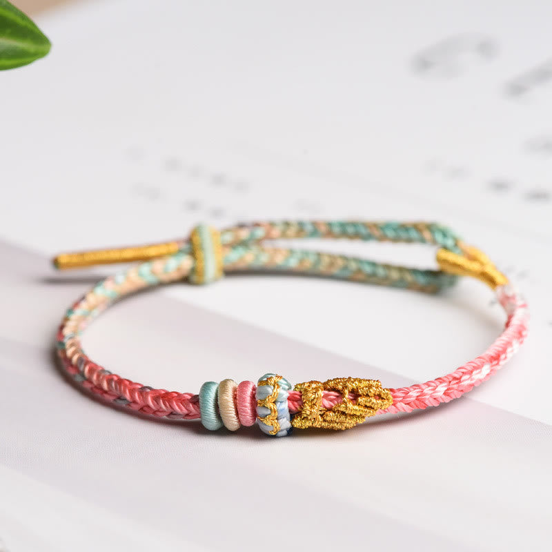 Hand-Braided Eight-Thread Rope Endless Knot Harmony Bracelet