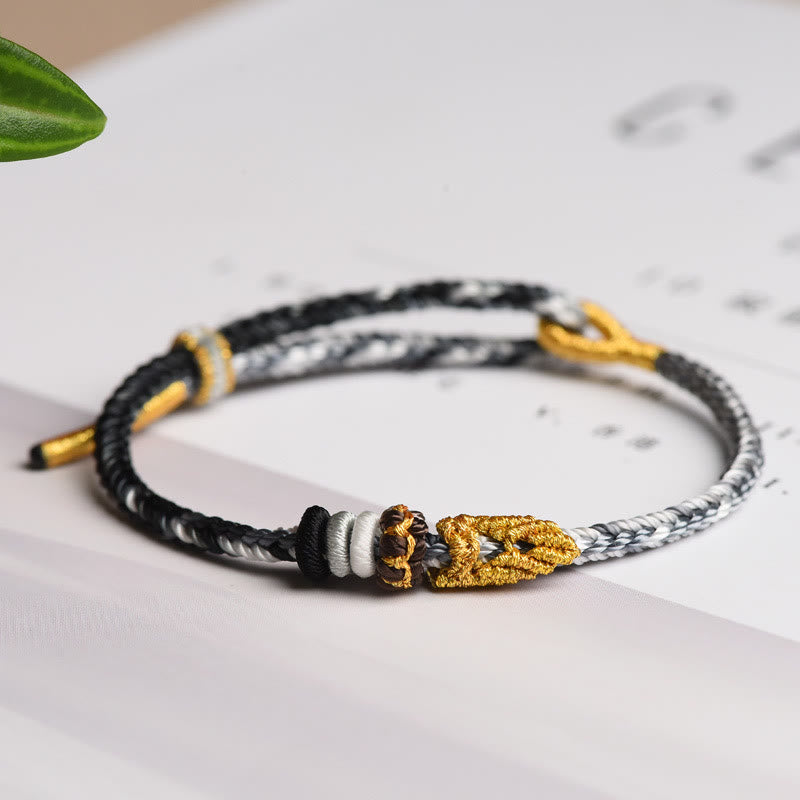 Hand-Braided Eight-Thread Rope Endless Knot Harmony Bracelet