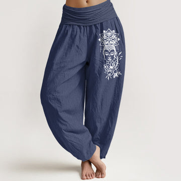 Tactile Cotton Minimalist Lotus Meditation Harem Pants