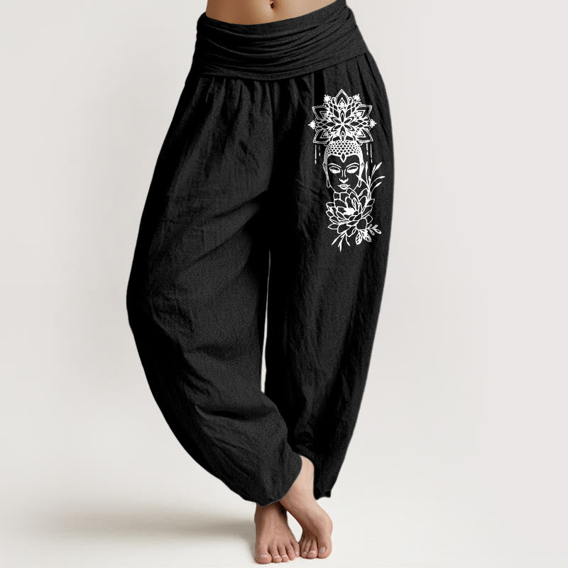 Tactile Cotton Minimalist Lotus Meditation Harem Pants