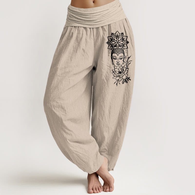 Tactile Cotton Minimalist Lotus Meditation Harem Pants